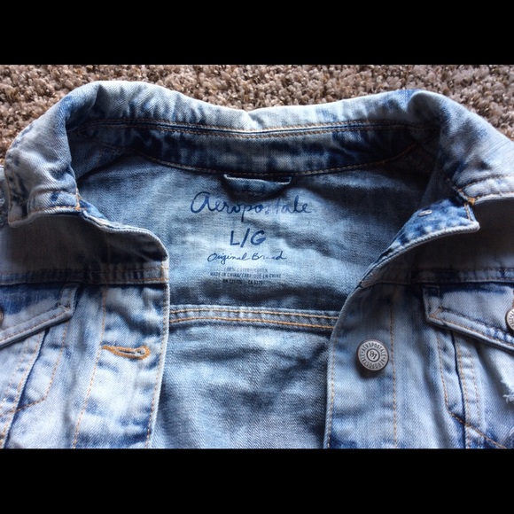 Aeropostale bleached jean jacket (Large) - Picture 2 of 3